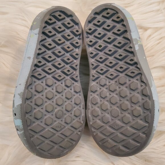 Vans Grey Paint Splatter Slip-On TRK Toddler Water Shoes SZ 5.5 - Picture 4 of 7